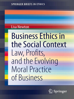 cover image of Business Ethics in the Social Context